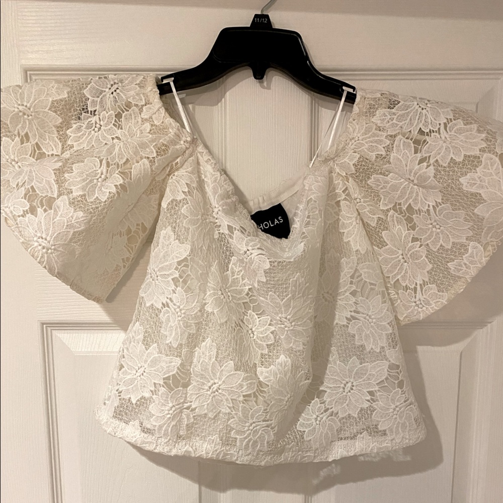 Nicholas White Eyelet Blouse